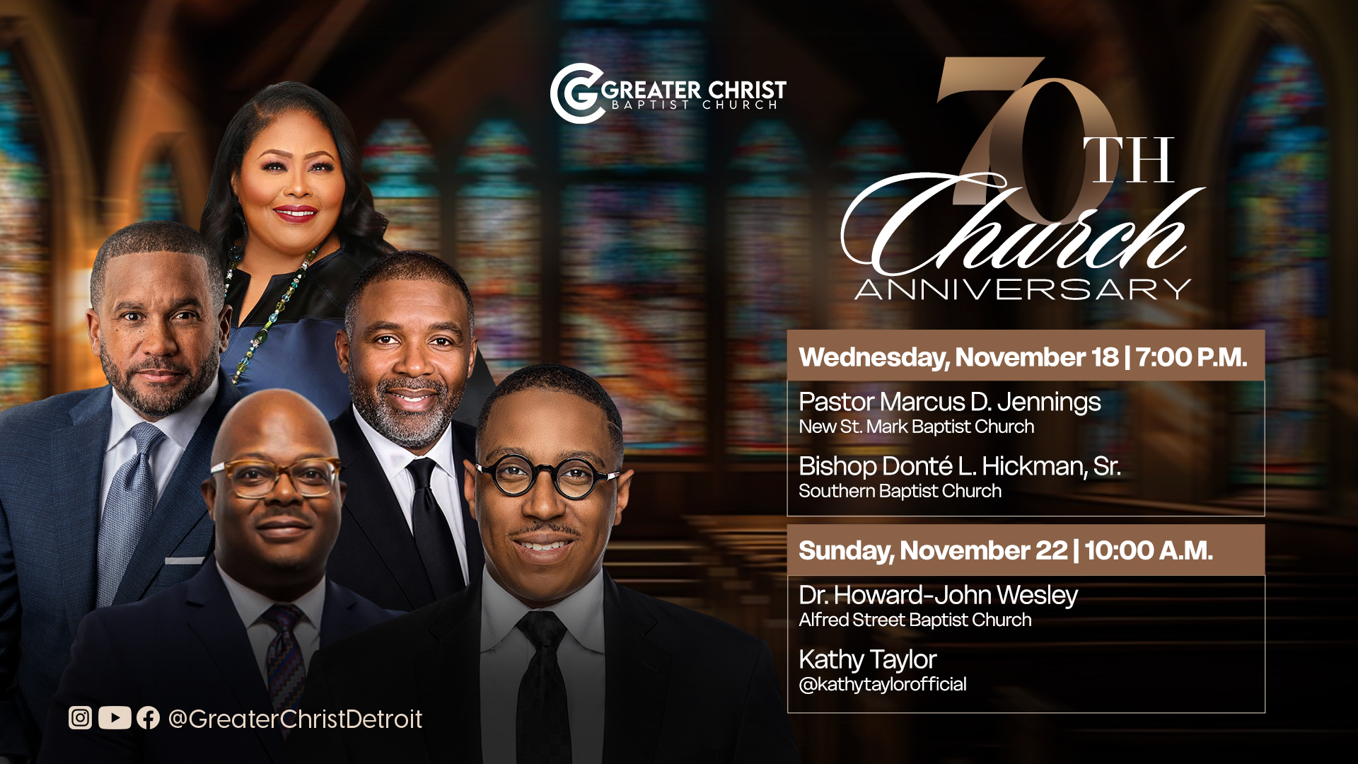 70th Church Anniversary